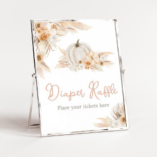 Poster Boho Neutral Pumpkin Fralda Raffle
