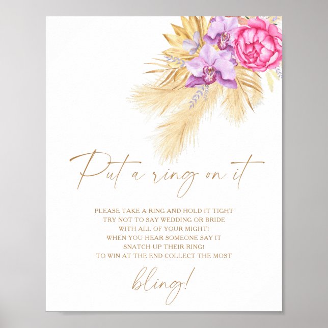 Poster Boho - primavera colocou um anel no jogo (Frente)