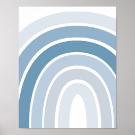 Poster Boho Rainbow Blue Boys Room