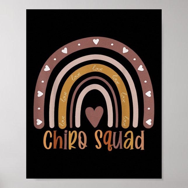 Poster Boho Rainbow Chiro Squad Chiropractor Doutor Chiro (Frente)