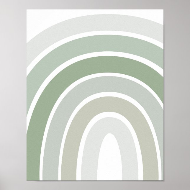 Poster Boho Rainbow Nursery Neutral (Frente)