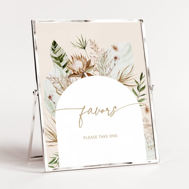 Poster Boho Sage Green Beach Favor pegue um (Criador carregado)