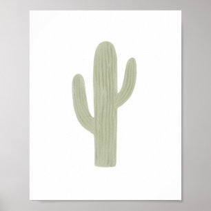 Poster Boho Saguaro Cactus Nursery Decor