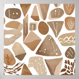 Poster Boho selva Folha Arte Botânica Simples Moderno