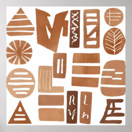 Poster Boho selva Folha Arte Botânica Simples Moderno