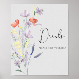 Poster Boho Selvagens - Bebidas, sirva-se