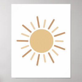 Poster Boho Simple Sun Minimalist Decor