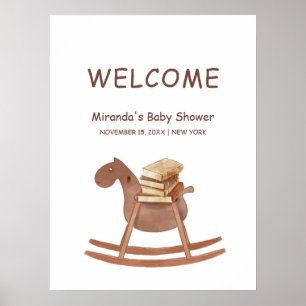 Poster Boho Simples Novo Chá de fraldas do Livro de Capít