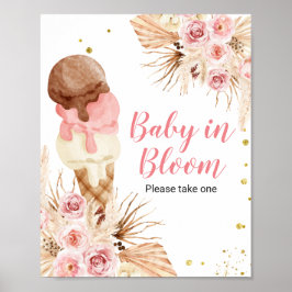 Poster Boho sorvete Floral Baby In Bloom Signal