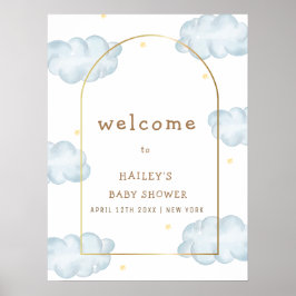 Poster Boho Star Cloud Arch Boy Welcome