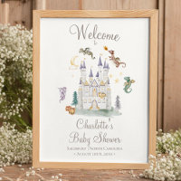 Boho Storybook Dragon Chá de fraldas Welcome