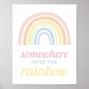 Poster Boho Style Somewhere over the Rainbow