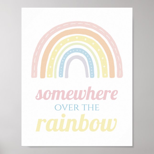 Poster Boho Style Somewhere over the Rainbow (Frente)