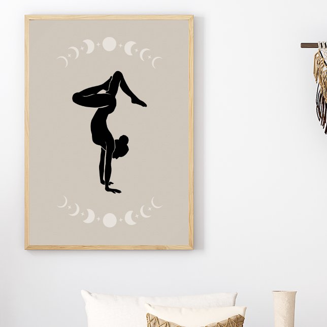 Poster Boho Style Yoga Pose Art (Criador carregado)