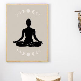 Poster Boho Style Yoga Pose Gift of Yoga