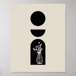 Poster Boho Sun Moon Flower Pot boho bohemian