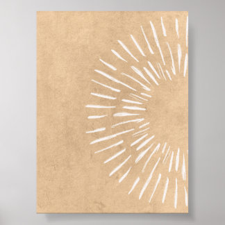 Poster Boho Sunburst Wall Art Minimalista Sunshine Impres