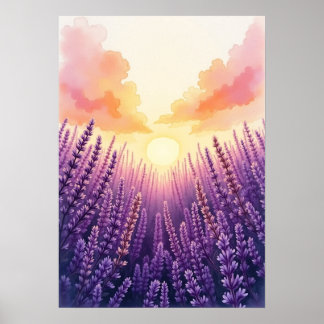 Poster Boho Sunset Lavanda Wall Art
