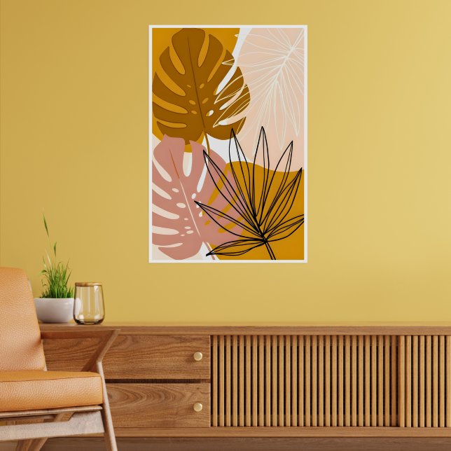 Poster Boho Tropical Leaf Art (Sala de Estar 2)