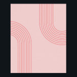 Poster Boho Vintage, rosa e arco-íris vermelho 3<br><div class="desc">Boho Meio século Moderno Linha Vintage Arco Arco Arco Arco-Íris Rosa e Vermelho 3</div>