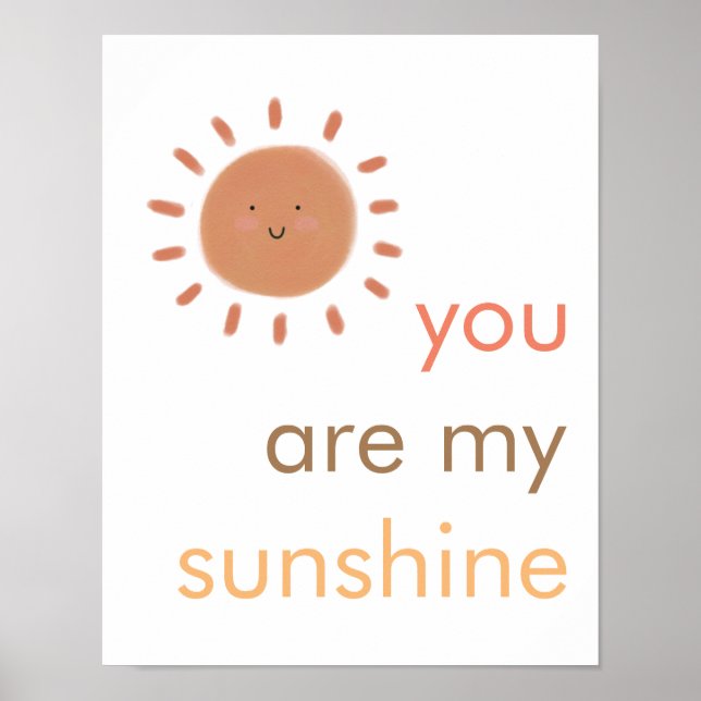 Poster Boho "Você é meu sol" Smiley Sun (Frente)