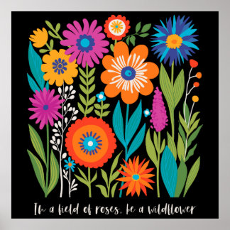 Poster Boho Wildflower Floral Nature Flower