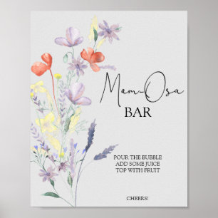 Poster Boho Wildflower \ Mãe-osa bar