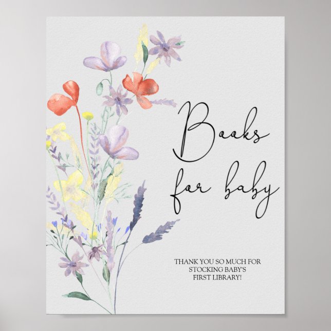 Poster Boho Wildflowers - Livros para bebê (Frente)