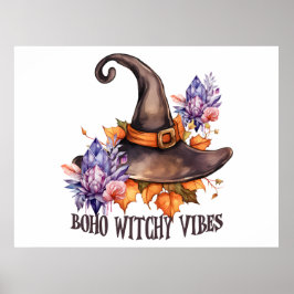 Poster Boho Witchy Vibes Halloween 