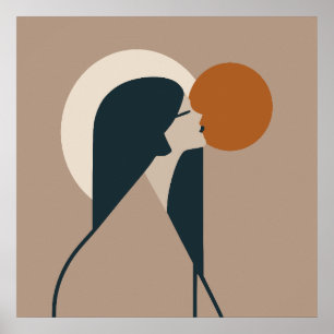 Poster Boho Woman Sun