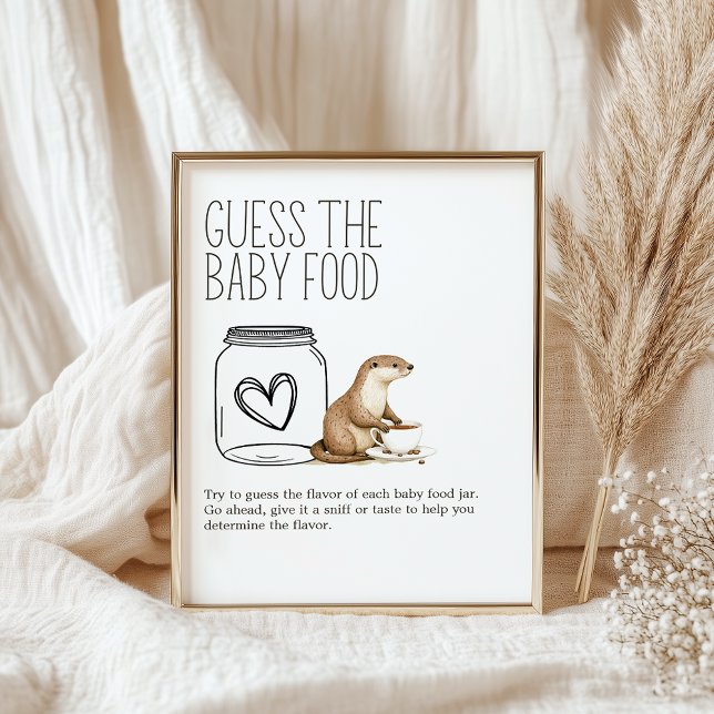 Poster Boho Woodland Animal Chá Adivinha Comida (Criador carregado)