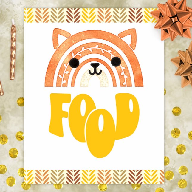 Poster Boho Woodland Fox Birthday, estação de Comida 8x10 (Criador carregado)