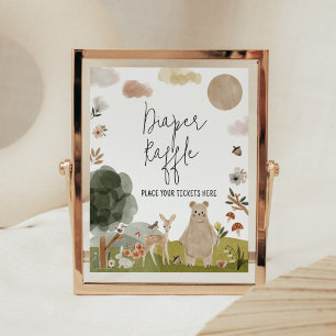 Poster Boho Woodland Fralda Raffle