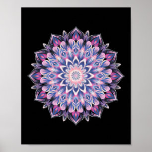 Poster Boho Yoga Arte Espiritual Meditação Geometria Sagr