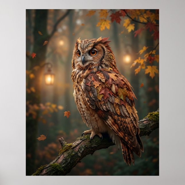 Poster Bóia de bordo Maple Owl Autumn Glow (Frente)