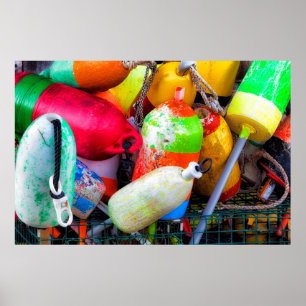 Pôster Boias de lagosta no porto de Bass