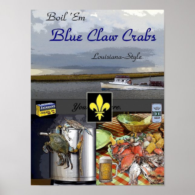 Pôster Boil Em Crabs (Frente)