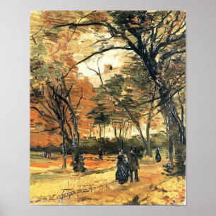 Pôster Bois de Boulogne Pessoas andando Van Gogh Belas Ar