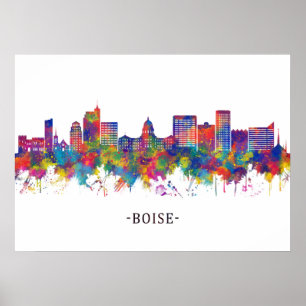 Poster Boise Idaho Skyline