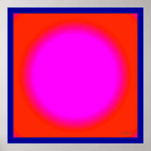 Poster Bola cor-de-rosa de piscamento agitada