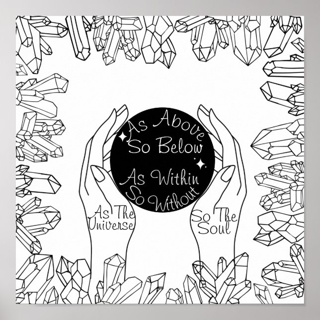 Poster Bola Cristal Acima, Abaixo (Frente)