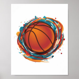 Poster Bola de basquetebol