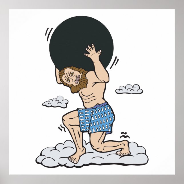 Pôster bola de boliche de retenção de atlas (Frente)