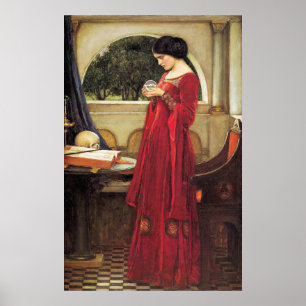 Pôster Bola de cristal pelo Waterhouse de John