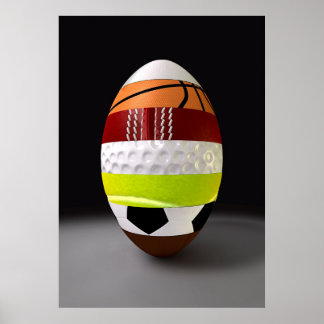 Poster Bola de Esporte Segmentada