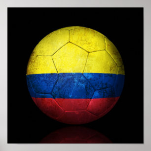 Pôster Bola de futebol colombiana gasta do futebol de