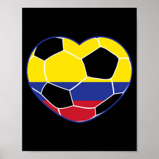 Poster Bola de Futebol Coração da Colômbia - Futebol Colo