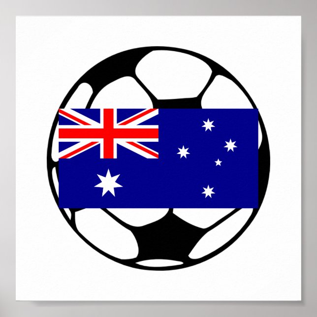 Poster Bola de Futebol da Austrália (Frente)