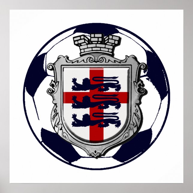 Pôster Bola de futebol da Inglaterra (Frente)