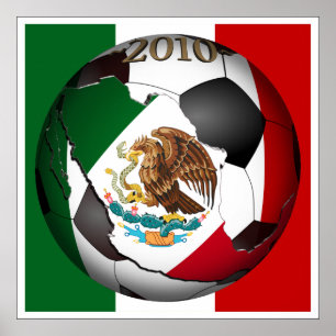 Pôster Bola de Futebol de 2010 - México